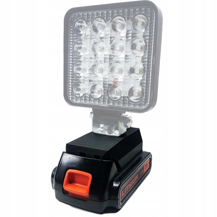 MOCOWANIE LAMPA ROBOCZA LED DO BLACK DECKER 18V