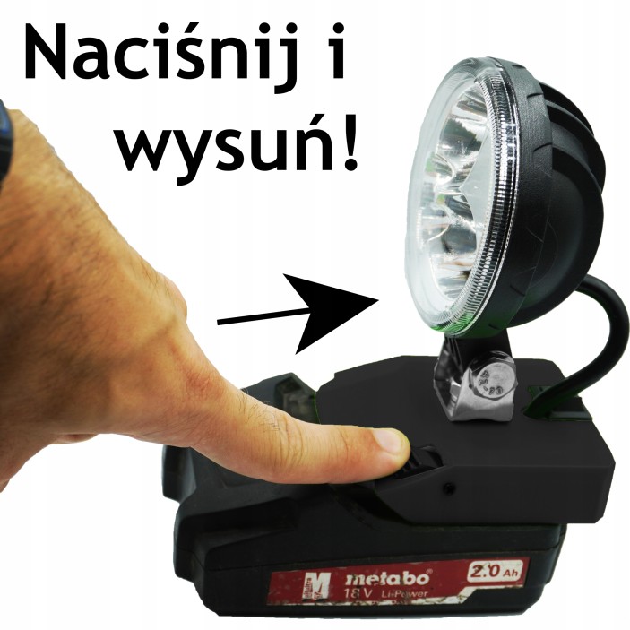 LAMPA ROBOCZA DO Metabo 18V latarka LAMPKA LED